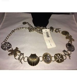 NWT'S CHICOS MIXED METALS M/L OCEAN WONDERS BELT