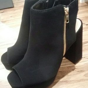 7.5 Faux Nubuck Booties Charlotte Russe