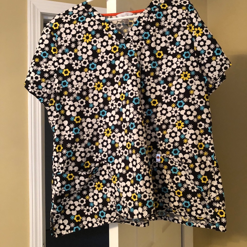Code Happy Scrub Top