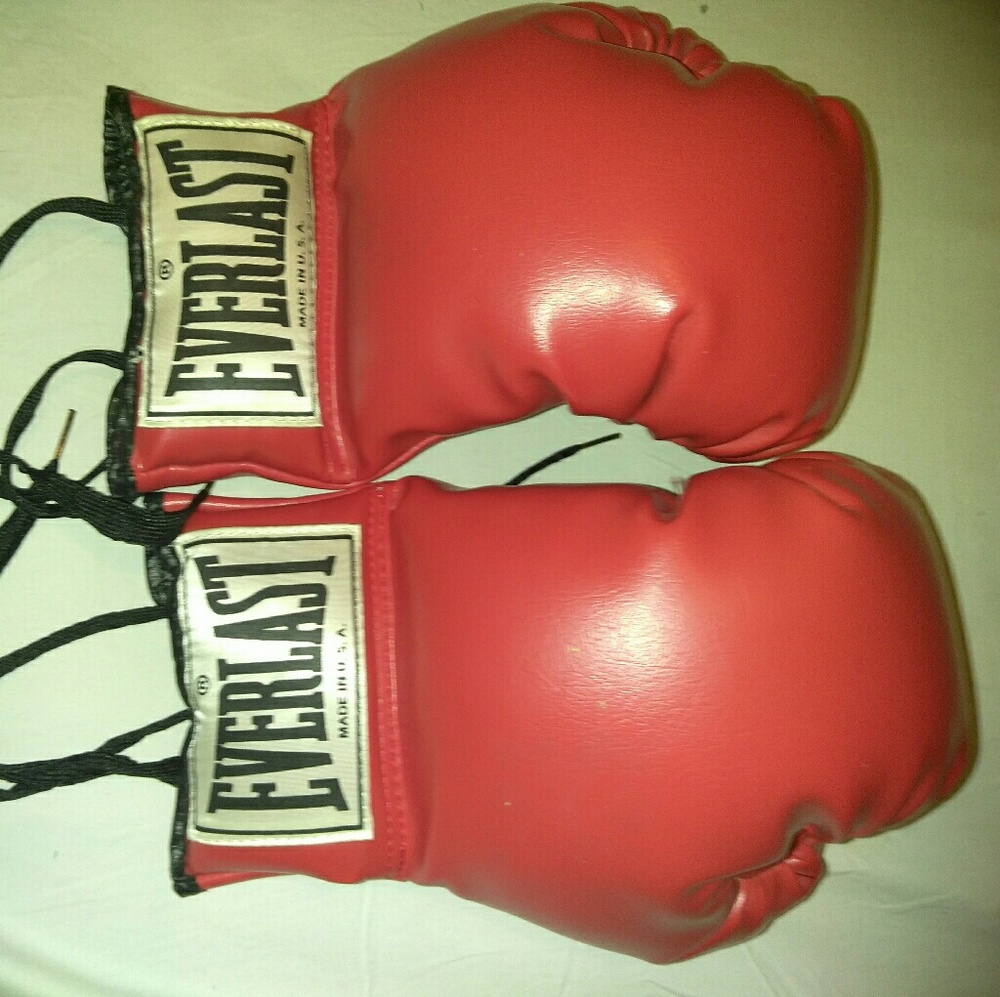 Everlast lace-up boxing gloves