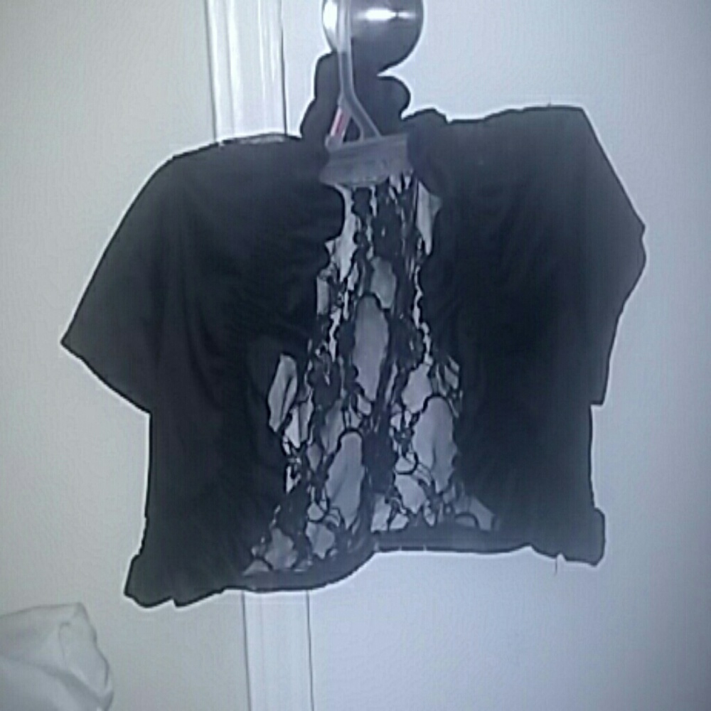 Black/lace cover up jacket