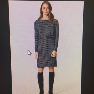 Loft Petite Black and White Dot Dress