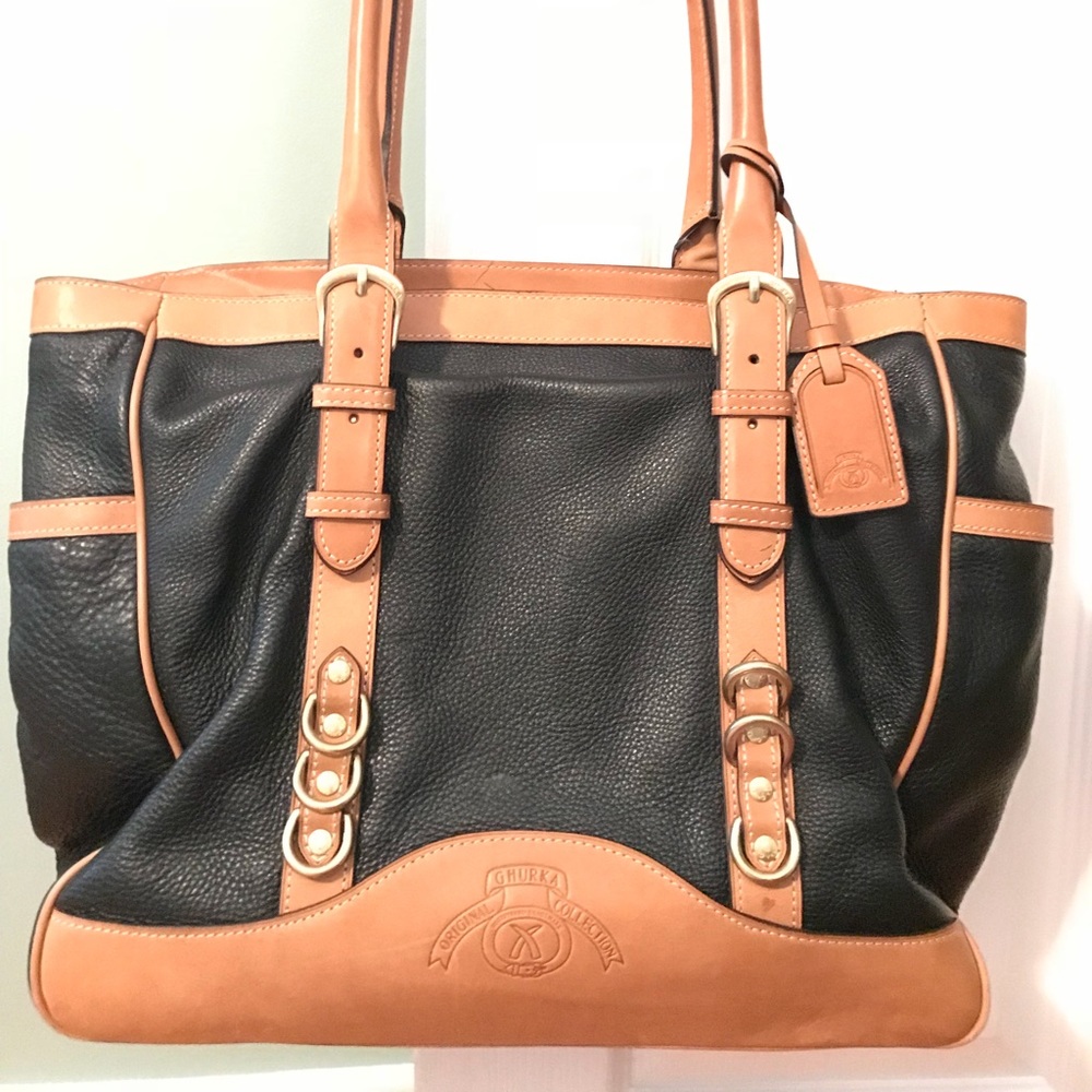 GHURKA LUXURY HERITAGE D-RING BUCKLE TOTE BAG
