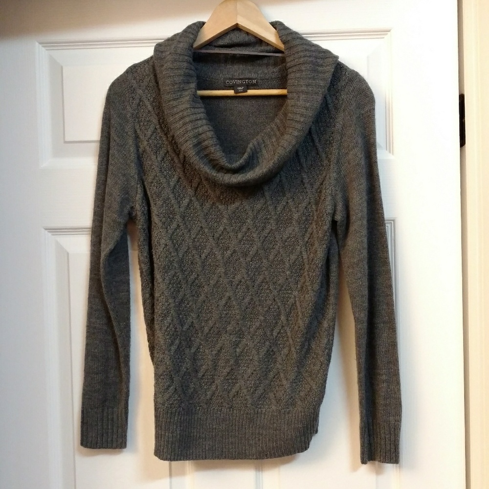 💥 FINAL SALE 💥 Gray cowl neck Covington sweater