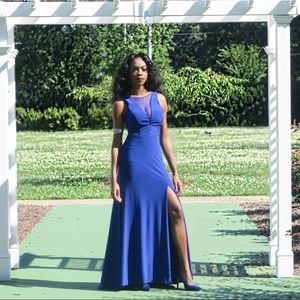 Royal blue gown
