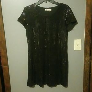 NWOT black sequined dress