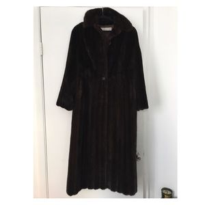Long mink fur winter coat vintage