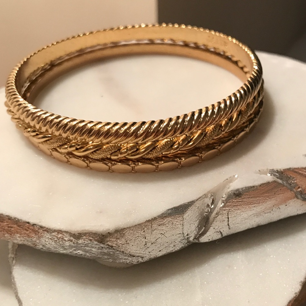 Set of J. Crew gold bangel bracelets