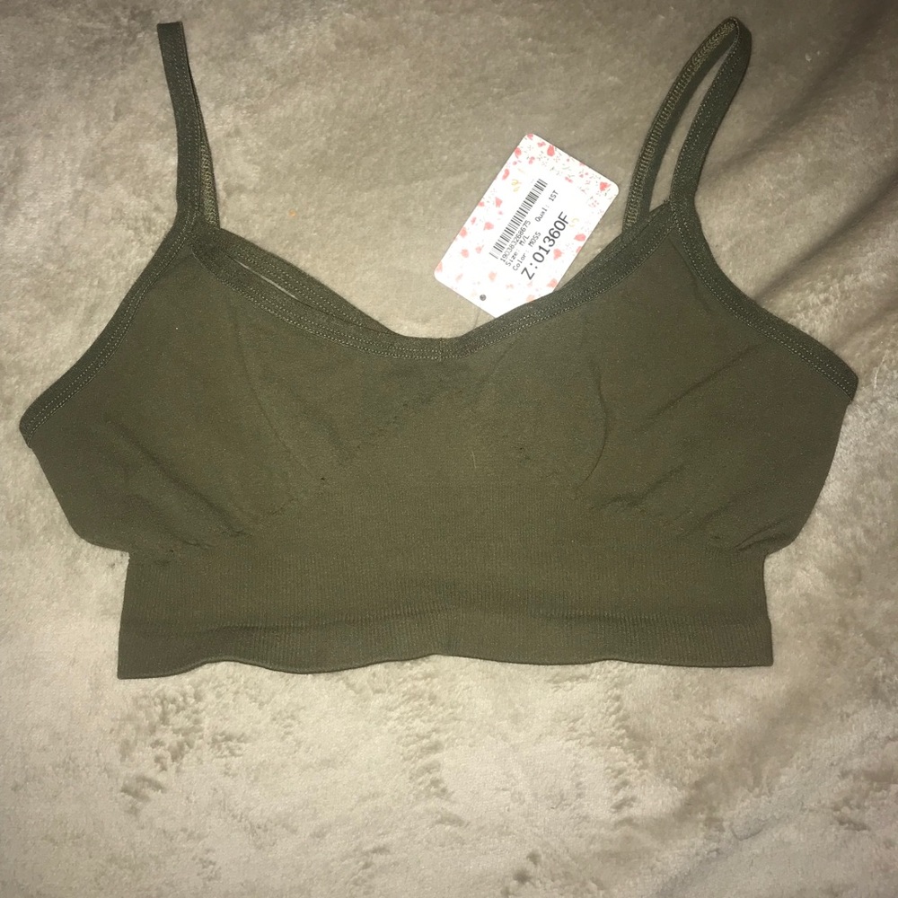 New With Tags - Free People Olive Sports Bra