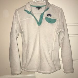 White & blue Patagonia Re-Tool Pullover In KIDS XL