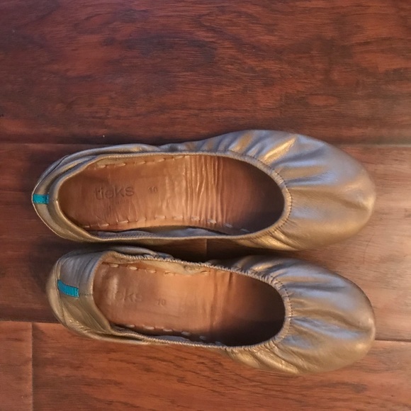 Tieks Metallic Gold size 10 - Picture 2 of 4