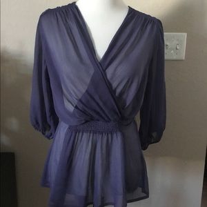 Purple sheer blouse