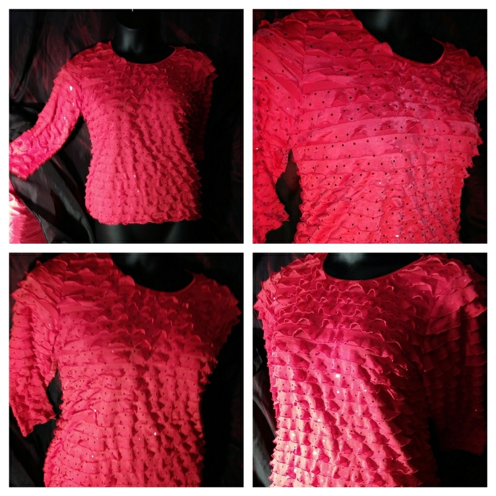 💜💙Attractive Red Sparkle Blouse💙 💜