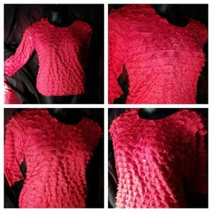 💜💙Attractive Red Sparkle Blouse💙 💜