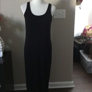 Black mid length dress