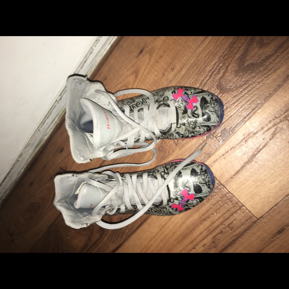 Boys SuperMan UA football cleats