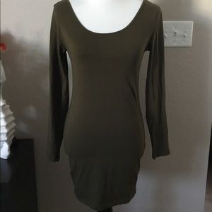 Black mid length dress
