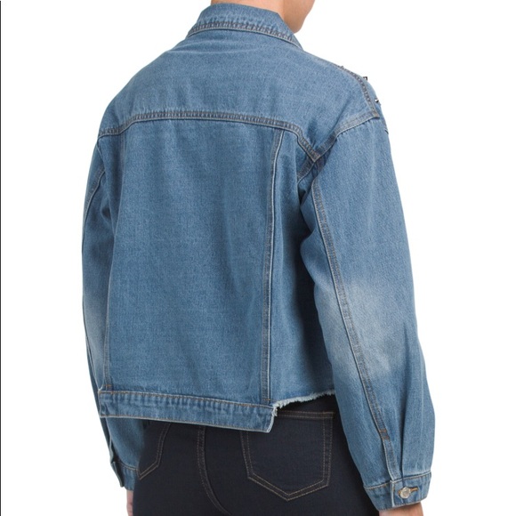 Studded & Distressed Denim Jacket - Picture 2 of 2