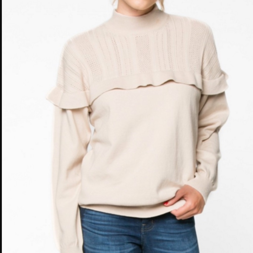 Cotton Ruffle Sweater NWT! - Picture 4 of 7