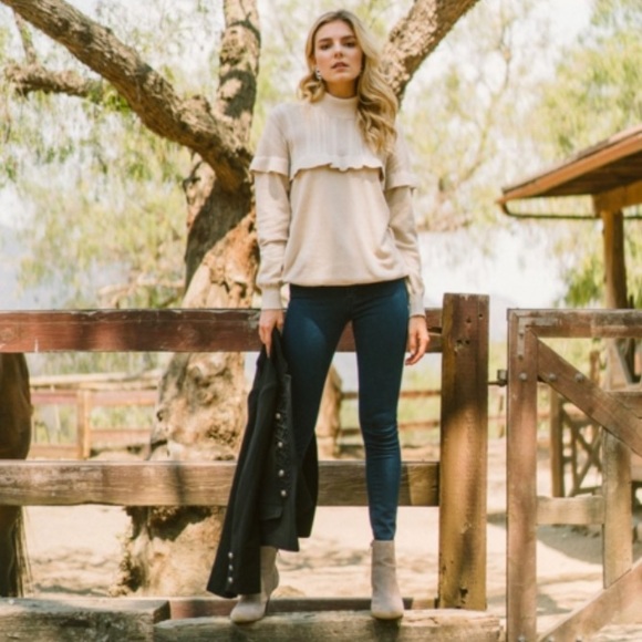 Cotton Ruffle Sweater NWT! - Picture 2 of 7