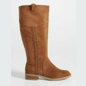 Maurices Womens Square Toe Tan Riding Boots Size8