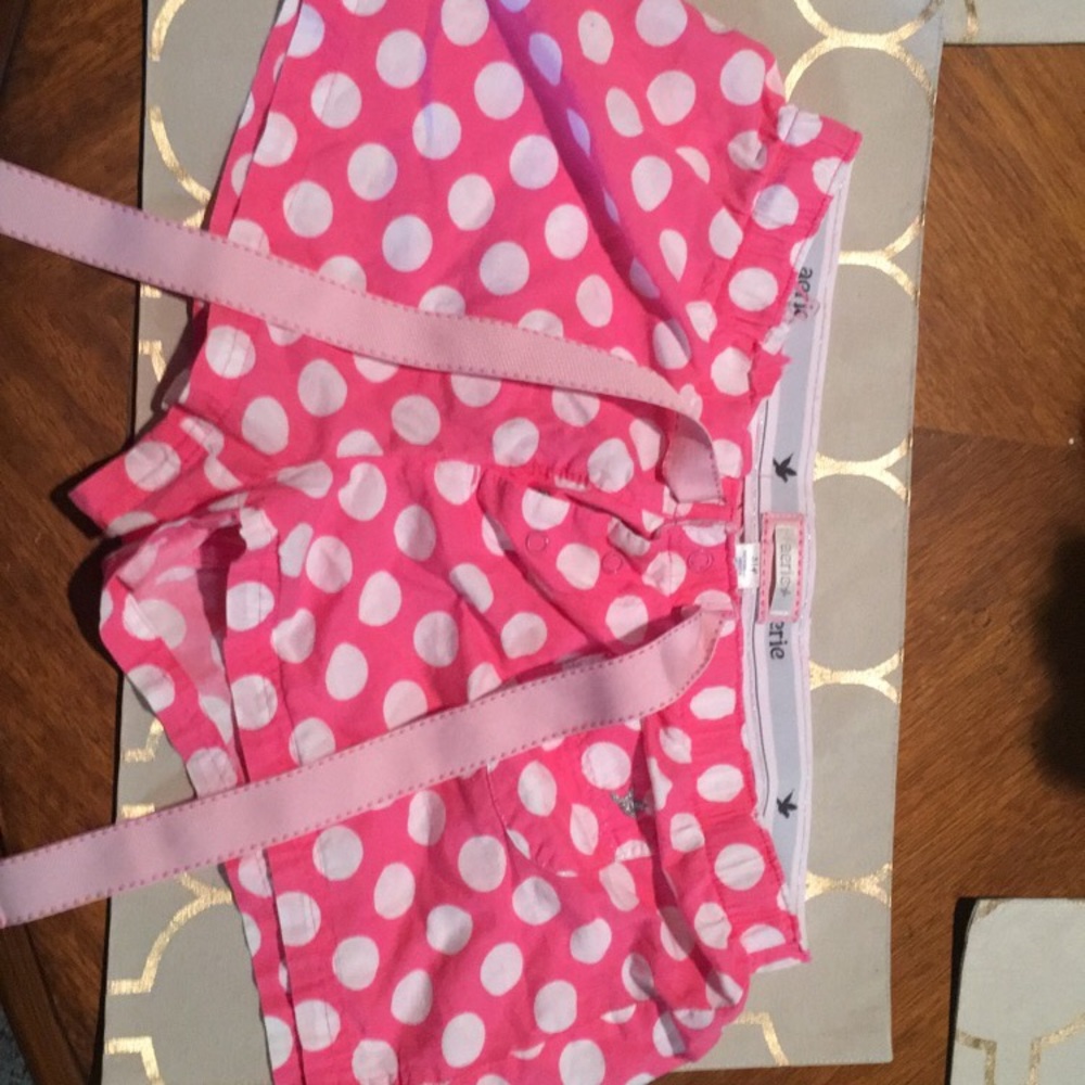 Aerie pink polka dot short sleep shorts 🎀