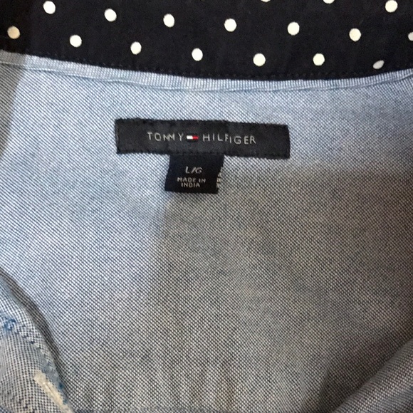 Tommy Hilfiger Blue with Polka Dots Shirtdress - Picture 5 of 6