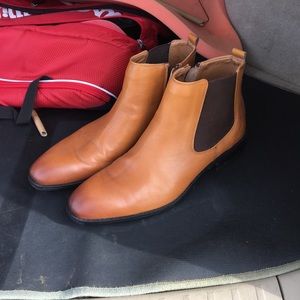 Armani Brown Leather Chelsea Boots