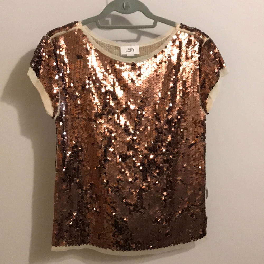 Copper Sequin tee