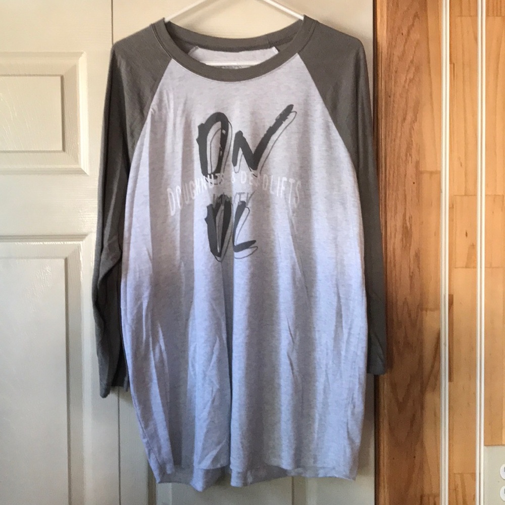 Doughnuts & Deadlifts 3/4 sleeve Tee, Size XL