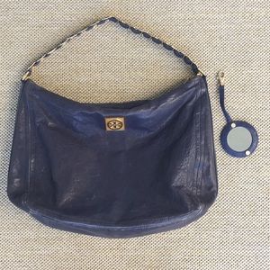 Tory Burch Blue Louisa Chain-Strap Hobo