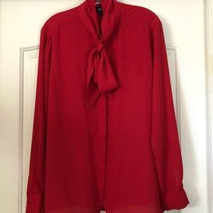 Mossimo red button up blouse