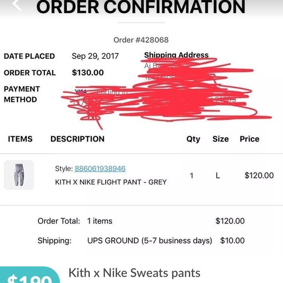 Kith x Nike sweat pants brand new - Picture 1 of 1