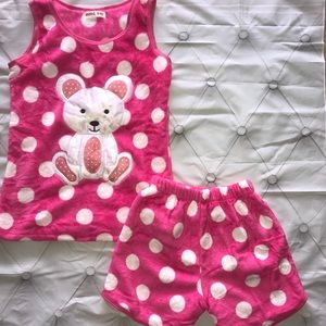 Junior fuzzy pajama set