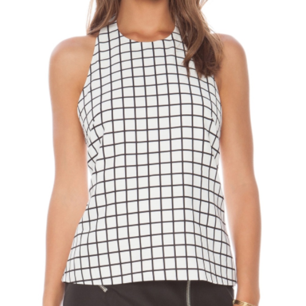 The Leagues Top Cameo Color: White Check