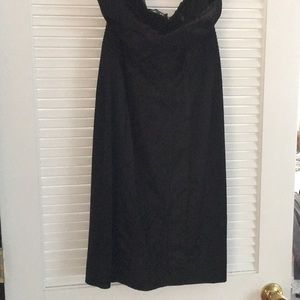 Bebe black strapless midi dress