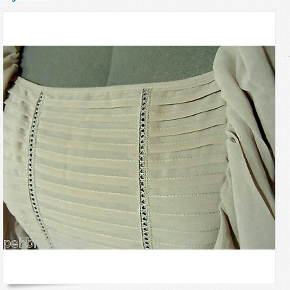 Nwt SLINE Ruffled Dress SML Beige Fancy Church - Picture 5 of 5