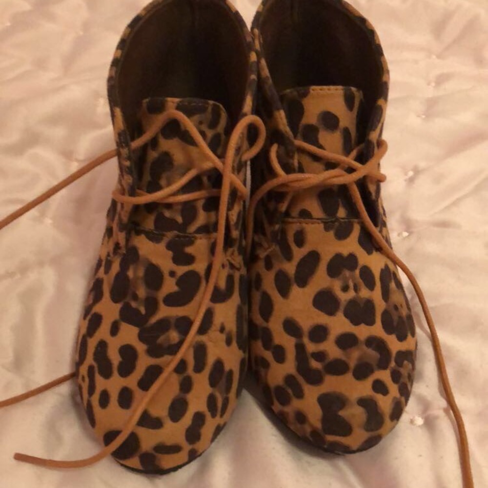 Leopard Suede Booties