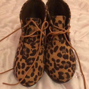 Leopard Suede Booties