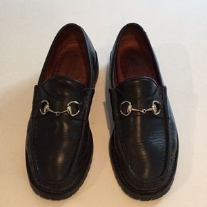 Classic Gucci Black Lug Sole Loafers Size 6.5M
