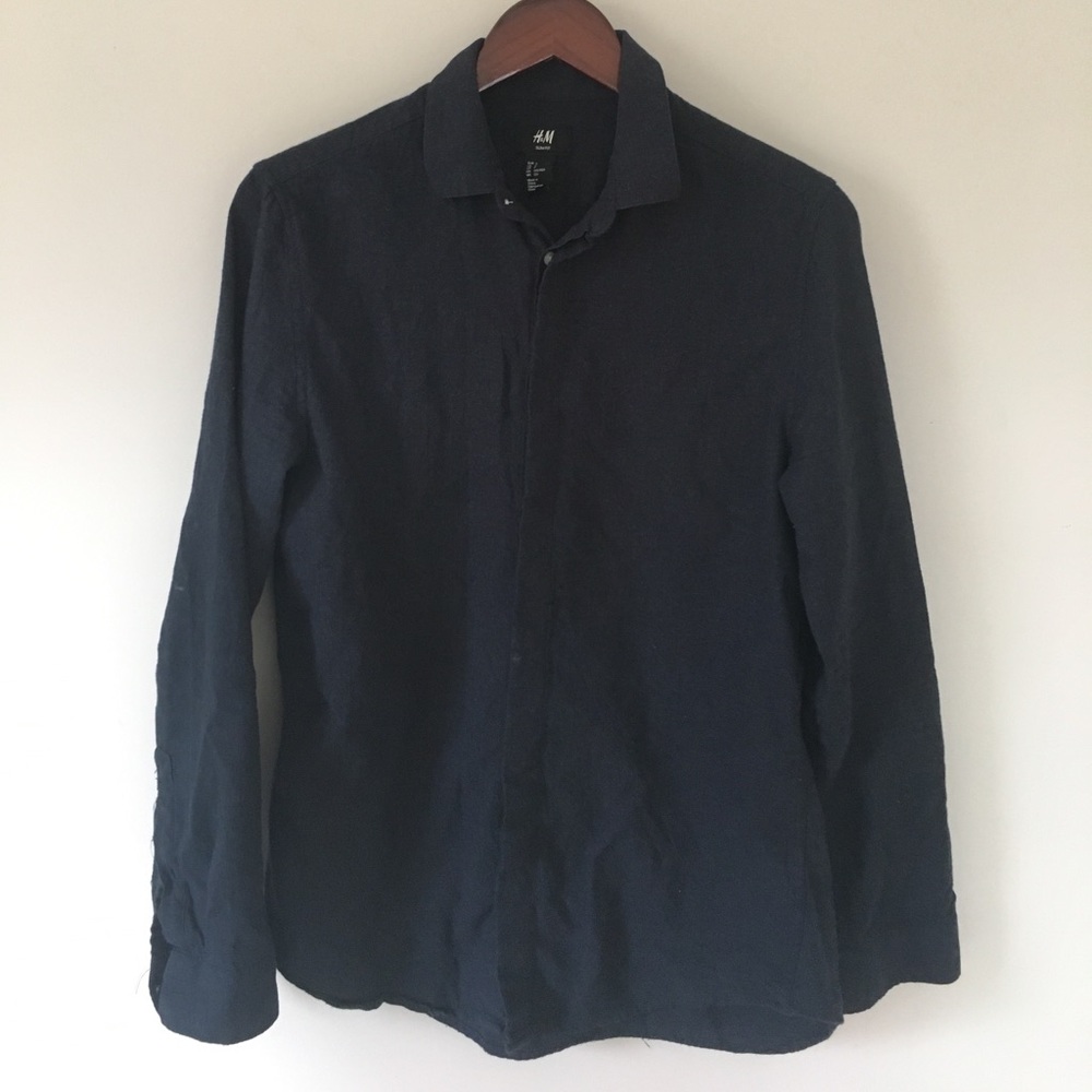 H&M Navy Button Up Small