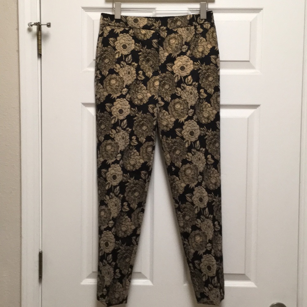 Ant Taylor Ankle pants,size-0,gold/black ,floral
