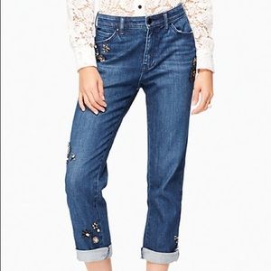 Kate Spade embellished crop jeans