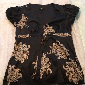 Black and gold blouse from express