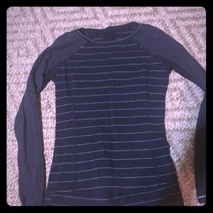 Lululemon sweater with lace and ruffle detail