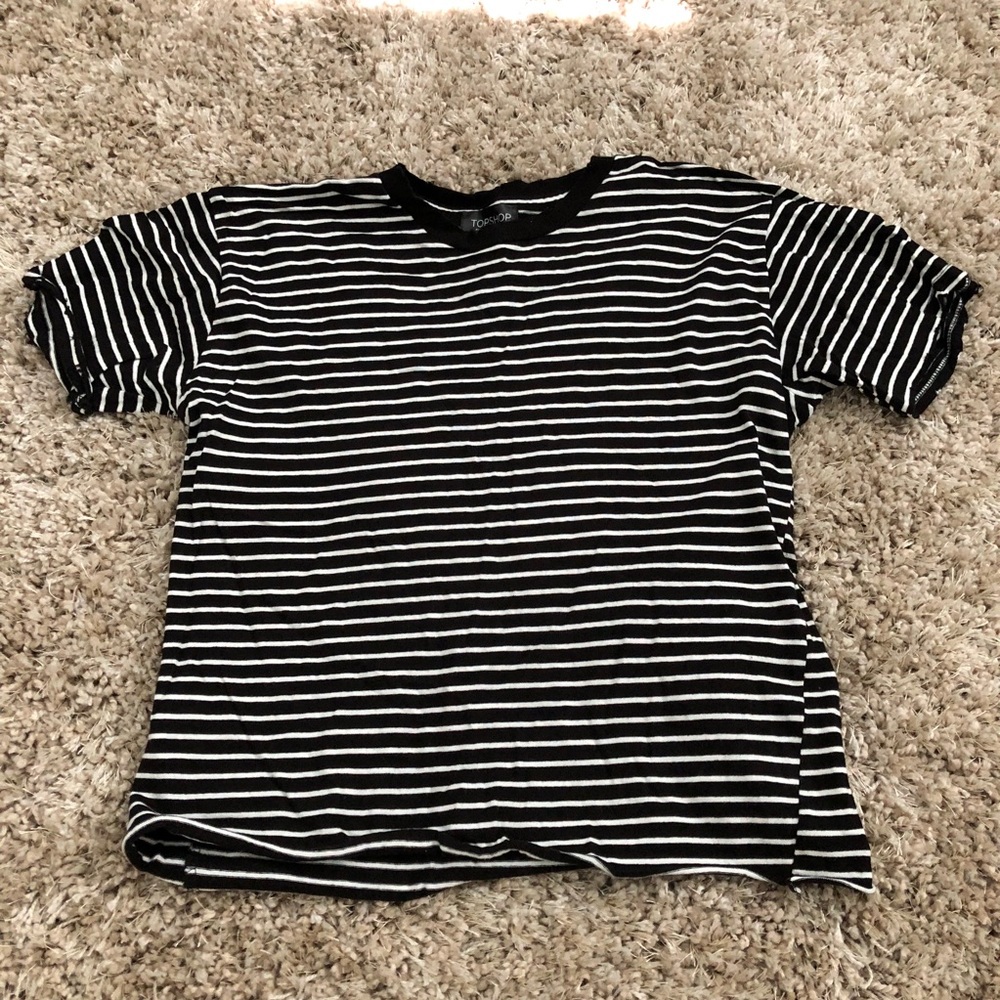 TOPSHOP black and white stripe t-shirt