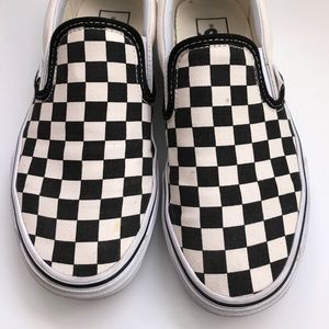 Vans Classic Black & White Checker Slip On Size 7