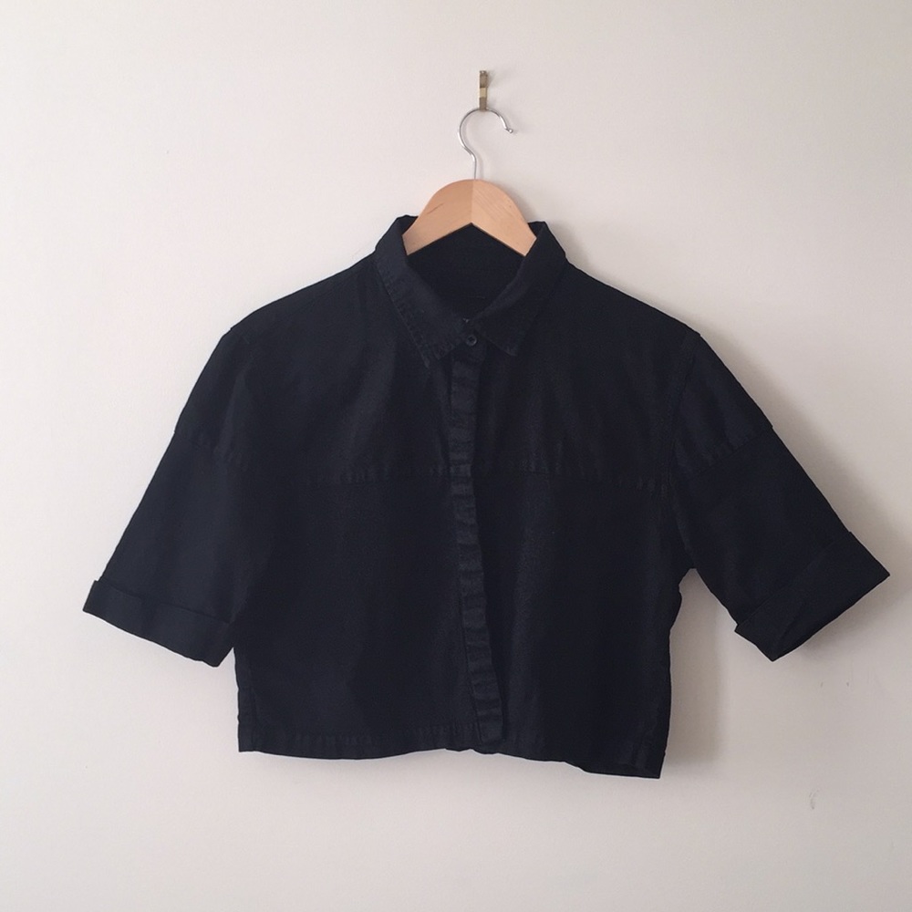 Courtship black denim shirt