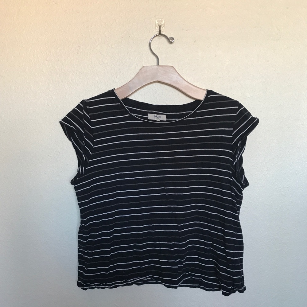 Madewell Stripe Crop Shirt