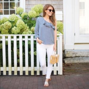 J. Crew Tops - J. Crew • Gingham One Shoulder Top J. Crew Tops - J. Crew • Gingham One Shoulder Top